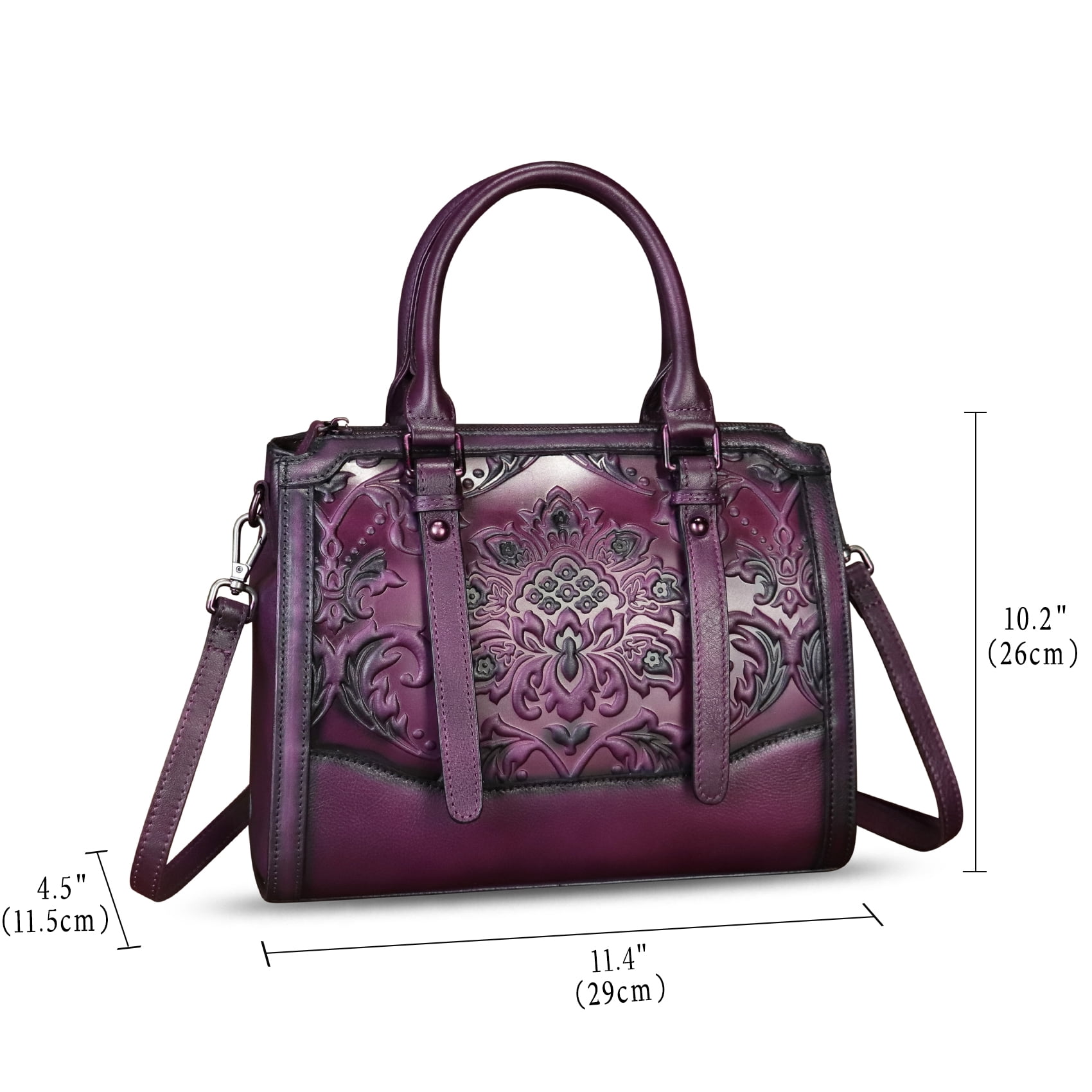 Genuine Leather Purse and Handbag for Women Retro Leather Crossbody Shoulder Bag