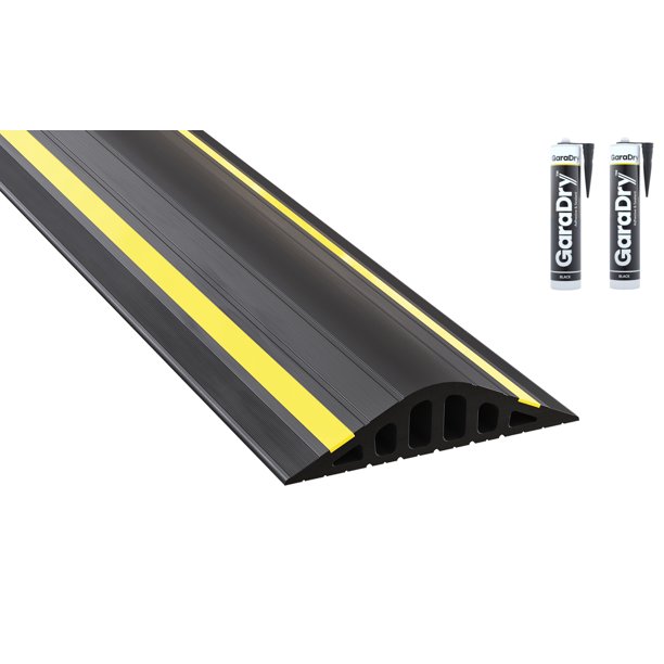 1 ½" High Garage Door Flood Barrier Threshold Kit (10'3") Flexible