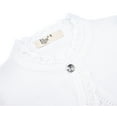 thumbnail image 6 of Lilax Baby & Girls' Bolero Cardigan Knit Long Sleeve Button Closure Shrug White 6-9 Months, 6 of 8