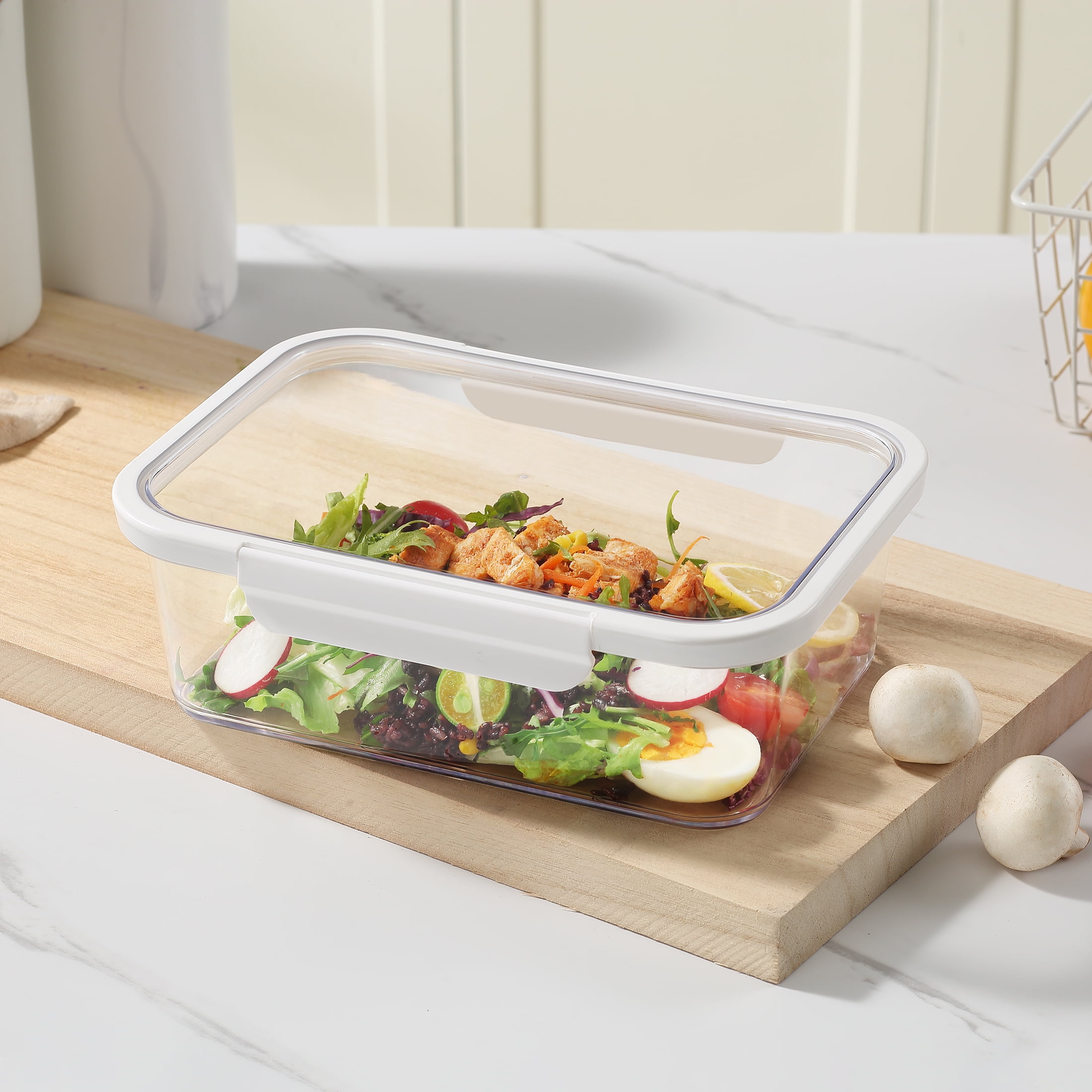 Better Homes & Gardens 10Cup Rectangle Glass Food Storage Container with Tritan Lid. Set of 1, 2 Pieces, A Practical Choice for Dry Goods and Bulk Ingredients