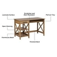 thumbnail image 3 of Saint Birch Austin Farmhouse 2-Shelf Wood Writing Desk in Rustic Brown, 3 of 5