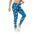 thumbnail image 5 of Homenesgenics Up to 50% off Women's Valentine's Day Printed Stretch Leggings Yoga Casual Pants Blue XXL, 5 of 5