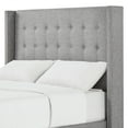 thumbnail image 3 of Weston Home Atchison Linen Queen Wingback Headboard, Gray, 3 of 3