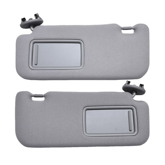 Left Driver & Right Passenger Side Car Sun Visor For Toyota Corolla 2008-2013, Sun Visor Replacement With Makeup Mirror, Replaces 74310-02D21-E0-Gray Pair-Fabric