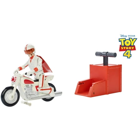 Disney Pixar Toy Story Stunt Racer Duke Caboom Figure with (Best Launcher For Htc)