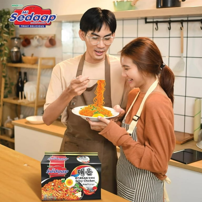 Mi Sedaap Instant Noodles, Korean Style Spicy Chicken Flavor, 3.03