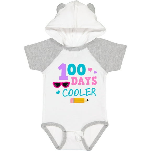 Inktastic 100 Days Cooler in Pink Girls Baby Bodysuit
