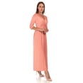 thumbnail image 2 of SR Women's Casual Wrap Floor Length Maxi Dress, Medium, Peach, 2 of 5