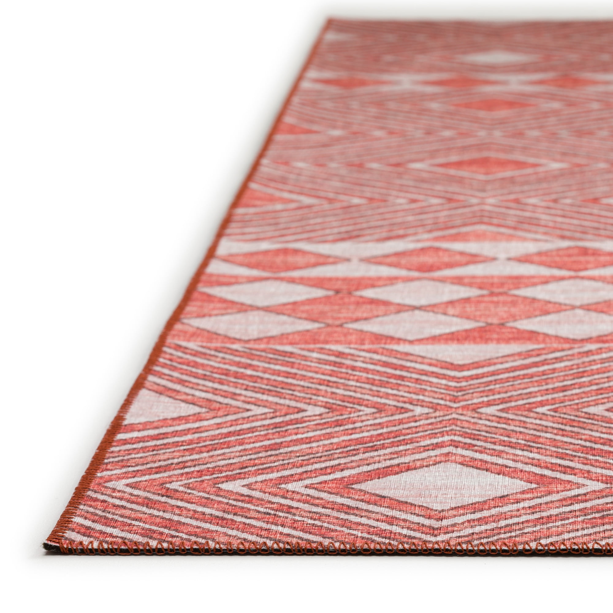 Yuma Indoor/Outdoor Red Transitional Southwest 5' x 7'6" Non-Skid Area Rug
