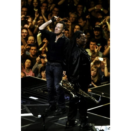 Bruce Springsteen and Clarence Clemons on stage at Madison Square Garden Photo