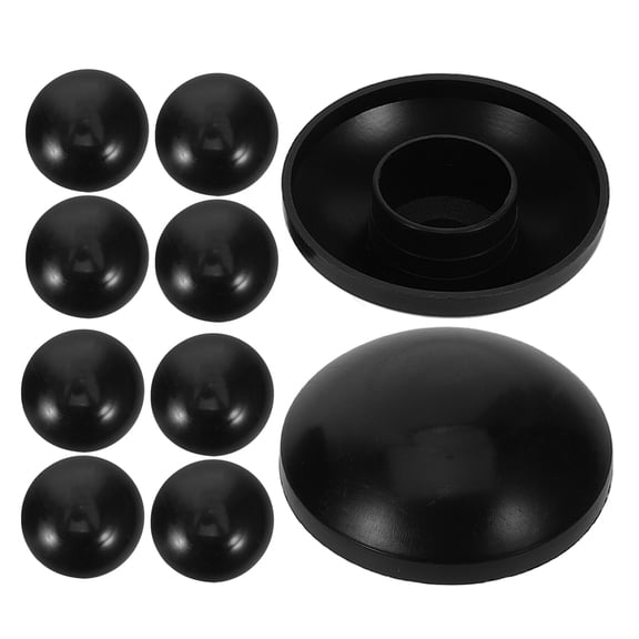 Masteelf  10 Pcs Trampoline Net Pole Covers Leg Safety Caps Child Black