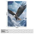 thumbnail image 4 of Orinice Bald Eagle Snowy Mountain Blanket Gfits for Women Men Kids Flying Eagle Flannel Throw Blankets Soft Fuzzy Lightweight for Home Decor Couch Bed Sofa 50x60in, 4 of 6