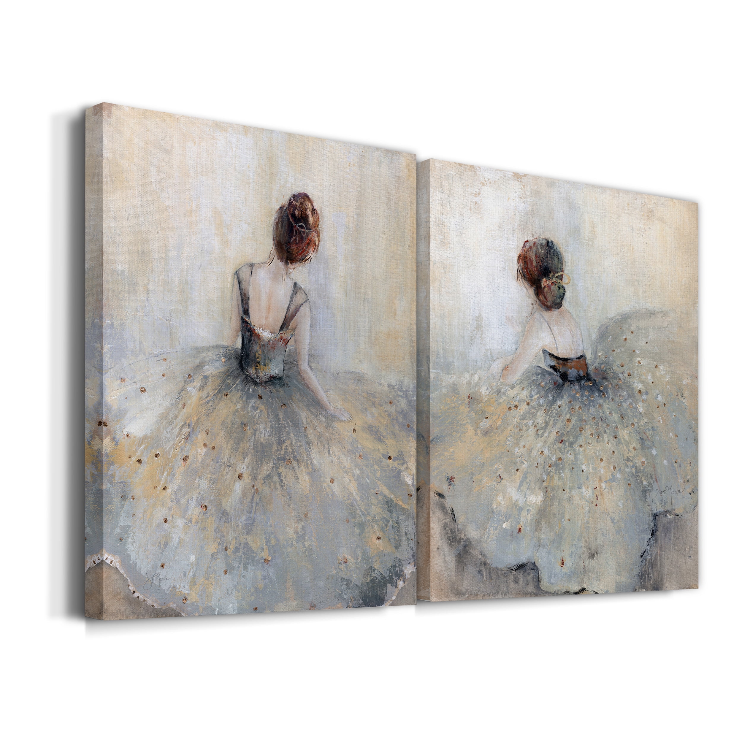 Beautiful Contemplation Premium Gallery Wrapped Canvas - Ready to Hang - Set of 2 - 12 x 18 Each