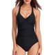 thumbnail image 1 of Trajes de baño de una pieza con cuello en V y volantes para mujer Adepaton CJWUS-4670, 1 of 6