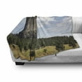 thumbnail image 3 of Wyoming Soft Flannel Fleece Throw Blanket, Landscape Photo of Devils Tower National Monument with Trees and Sky, Cozy Plush for Indoor and Outdoor Use, 50" x 70", Multicolor, by Ambesonne, 3 of 6