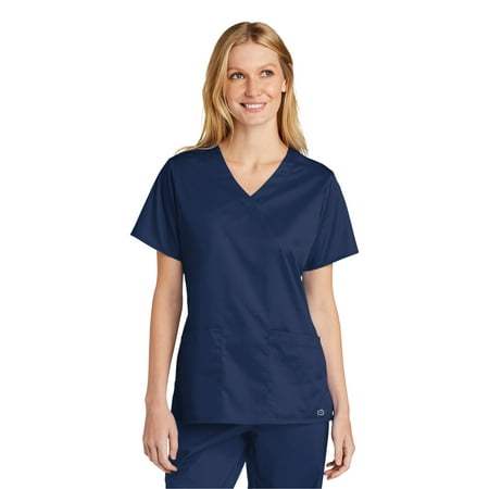 

WonderWink Women s WorkFlex V-Neck Top WW4560 In Navy