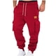 thumbnail image 1 of Penkiiy Men Fashion Joggers Pantalones deportivos-Pantalones Pantalones de sudadera Pantalones largos para hombres Pantalones 2XL Rojo, 1 of 8
