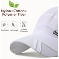 thumbnail image 4 of TAGVO Sports Mesh Baseball Cap, 2 Pack Summer Breathable Mesh Baseball Sun Cap Sport Quick Drying Hats Unisex Running Visor Cap with Adjustable Buckle Closure, Black&White, 4 of 6