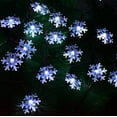 thumbnail image 3 of Solar Christmas Snowflake Lights, 39FT 100 LED 8 Modes Cool White Fairy String Lights  for Outdoor Garden Holiday Party Patio Yard Christmas Decorations, 3 of 7