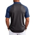 thumbnail image 6 of Fabrcox Men Polo Shirts Short Sleeve Raglan Collared Golf Shirt Men Color Block Regular Fit Casual Sports Men's Athletic Shirts Blue XXXL, 6 of 7