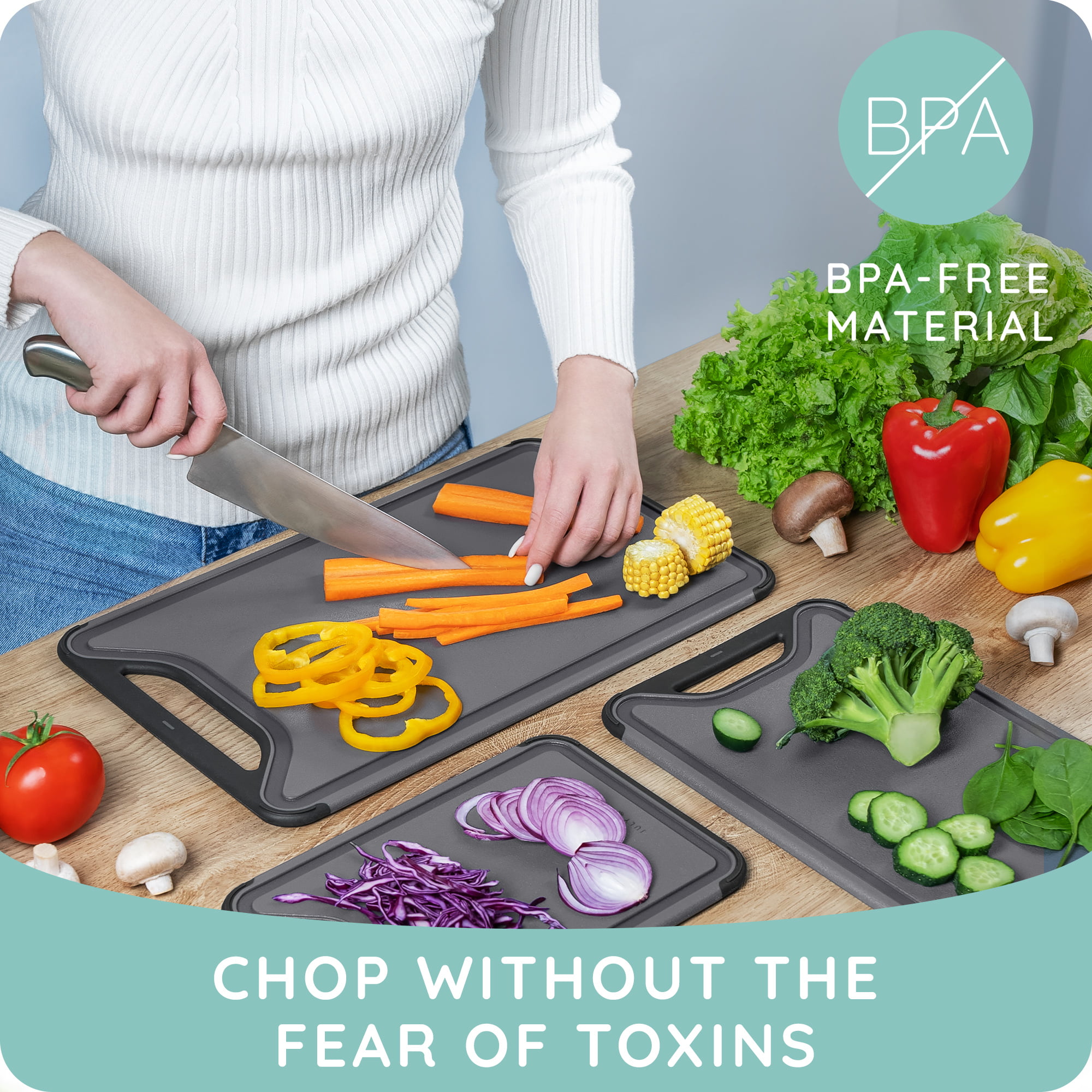 1pc Double-sided Kitchen Cutting Board For Thawing Meat, Chopping  Vegetables And Fruits, Multifunctional Pp Plastic Board And Convenient For  Sharpening Knifes, With Color Box Packaging