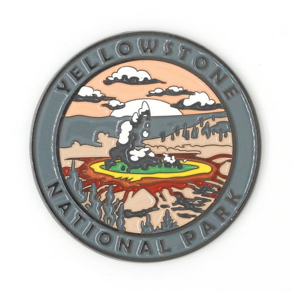 Yellowstone National Park Collectible Magnet - Enamel Finish, 52mm