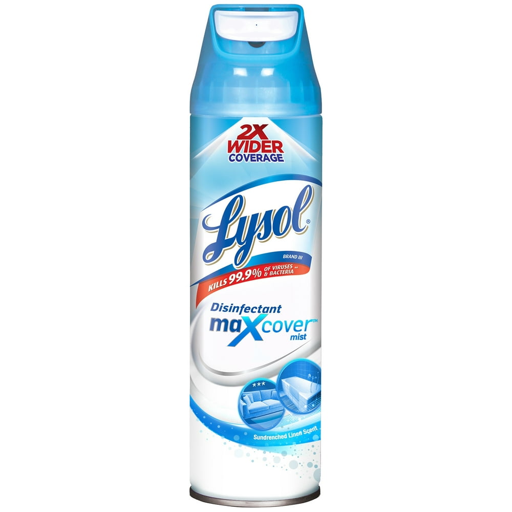 Lysol Max Cover Disinfectant Mist 15oz, Sundrenched Linen, Wideangle