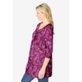 thumbnail image 3 of Woman Within Plus Size V-Neck Pintucked Tunic, 3 of 6