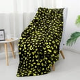 thumbnail image 5 of Printed Faux Rabbit Fur Throw, Lightweight Plush Cozy Soft Blanket, 60"x70" Black Leopard OPARD, 5 of 7