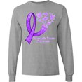 thumbnail image 3 of Inktastic Pancreatic Cancer Awareness Ribbon and Butterflies Long Sleeve T-Shirt, 3 of 5