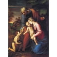 thumbnail image 2 of Raphael 14x18 White Modern Wood Framed Museum Art Print Titled - Holy Family With St John 2, 2 of 4