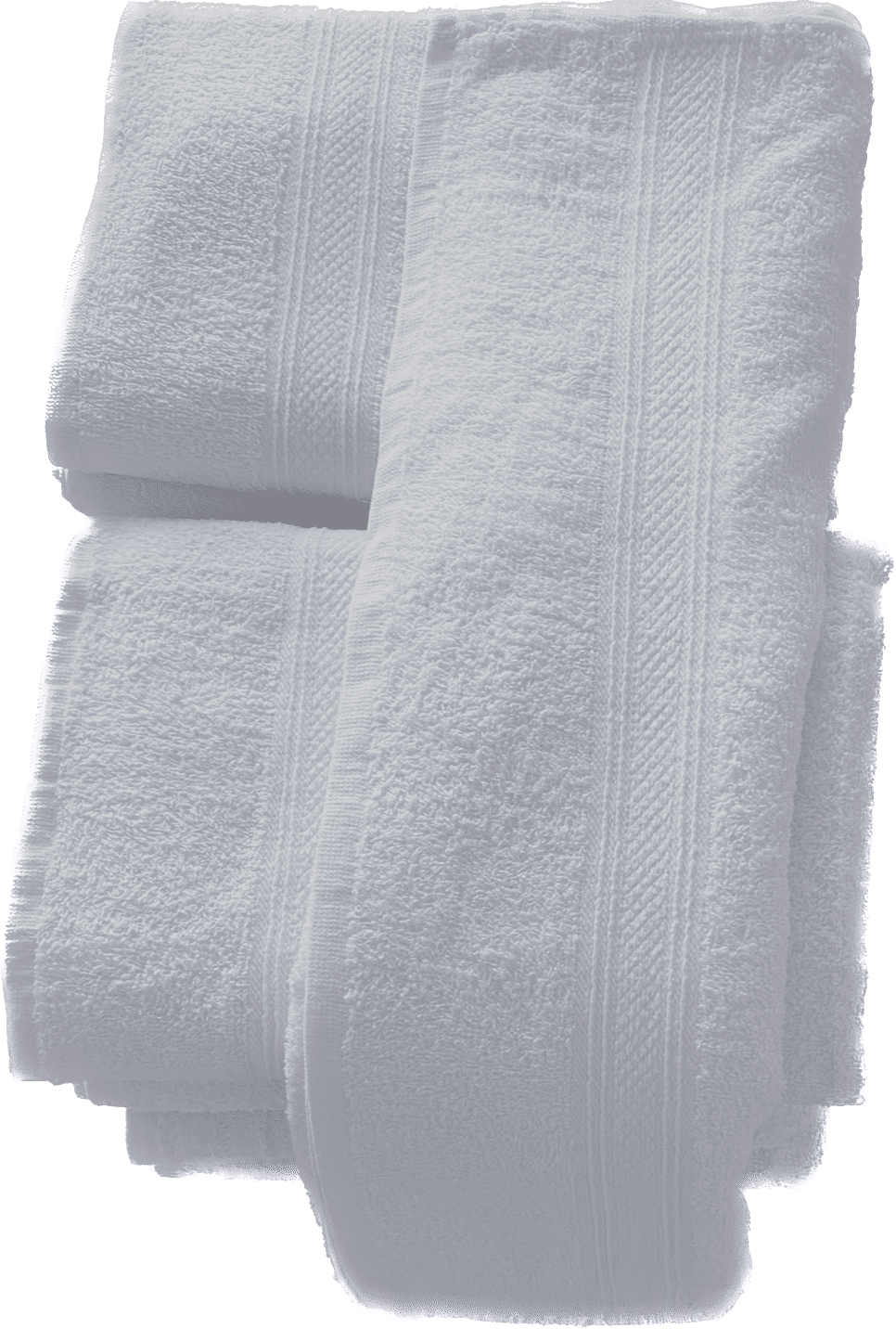 Towels N More 24x48 Bath Towel Set, Lightweight Quick Drying Gym Towel - White, 6 Pcs