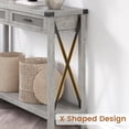 thumbnail image 6 of Entryway Table, Console Table Featuring Rattan Drawers, 43 in Sofa Table with Storage, Ideal Console Tables for Entryway, Living Room, Hallway, and Foyer, Grey, 6 of 6
