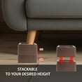 thumbnail image 4 of MQ Bed Risers 3inch, Adjustable Furniture Risers 3/6/9 inch. Heavy Duty Oversized Bed Legs Risers Can Up to 6000 lbs - Chair Risers,Sofa or Table Risers (Brown 6 Pack), 4 of 8