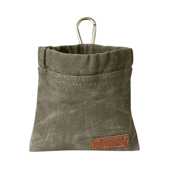 Dog Treat Pouch,Portable Puppy Dog Training Treat Bag,Hand Free Dog Walking Bag,Auto Closing Pet Feed Snack Reward Pocket,Dog Food Dispenser for Pet Puppy Travel or Outdoor Use(4.7Inch,Army Green)