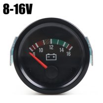 DAMIFU 2 inch 52mm Car Digital Volt Voltmeter Gauge LED Meter Black Face 8-16V
