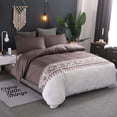 thumbnail image 1 of 3 Piece Quilt Cover Bedding Set, Brown, King, 1 of 2