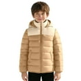 thumbnail image 2 of Winter Coat for Boys with Hooded Puffer Jacket Color Block Puffer Coat Zipper Long Sleeve Lightweight Waterproof Jacket Kids Boys' Outerwear Jackets & Coats 6-7 Years, 2 of 6