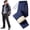 Blue, variant on Fleece Thermal-Pants, Waterproof Windproof, Sherpa Fleece Lined, for Skiing Hiking Camping and Daily Winter Wear