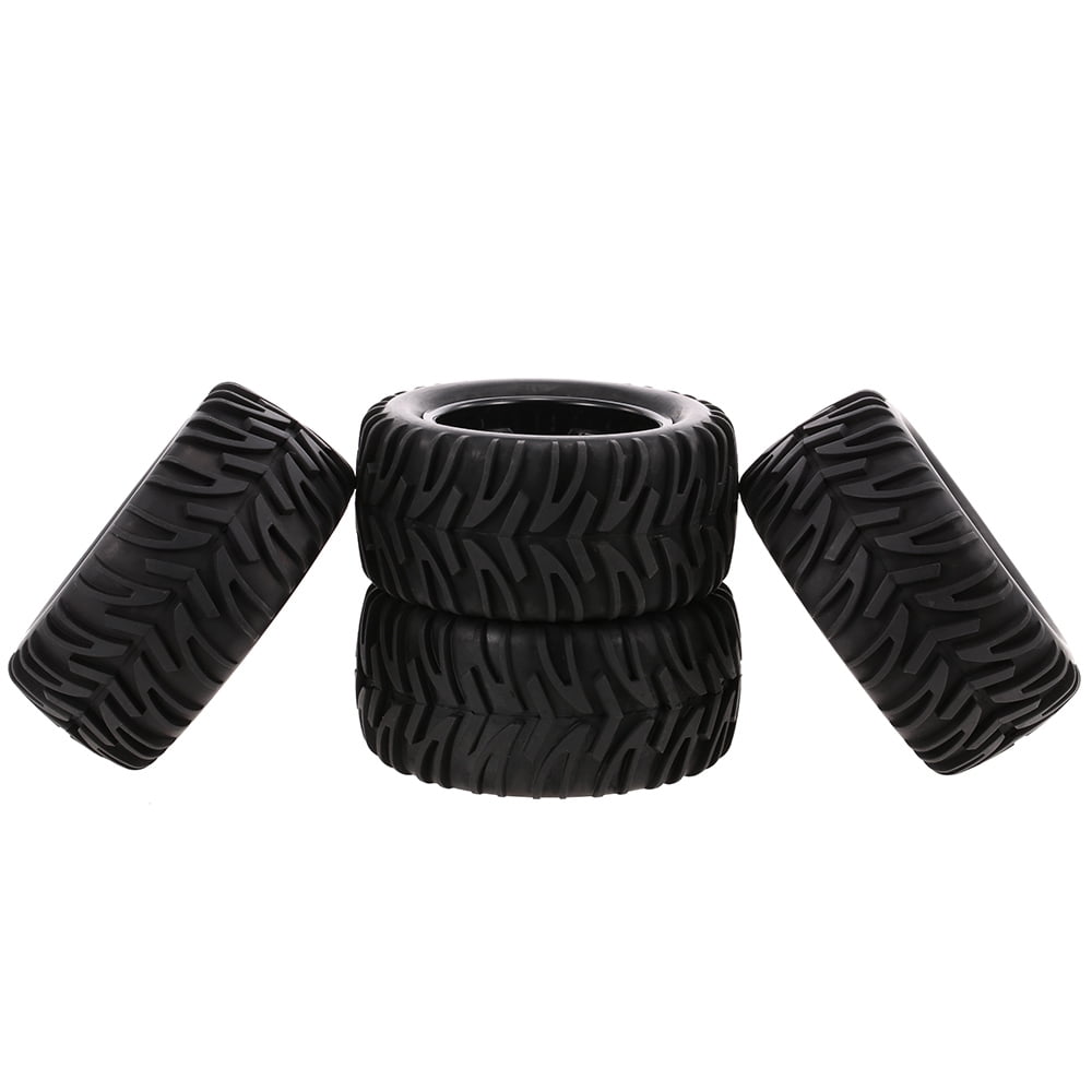 RC Double style Tires /& Spoke Black Wheel F//R 4P For HSP 1//10 Off-Road Buggy