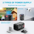 thumbnail image 2 of Linterna de camping LETMY recargable LED solar, paquete de 4, 2 of 7