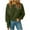 Army Green, variant on Chiccall Solid Sweatshirts for Women Casual Crew Neck Cropped Sweatshirts Loose Comfy Stretch Long Sleeve Pullover Tops 2025 Fall Trendy