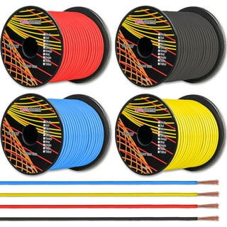 GS Power 12 Gauge Wire - 100 Foot Copper Clad Aluminum Cable Roll, Red &  Black Bonded Wiring for Outdoor Speaker, Automotive Radio or Home Theater