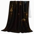 thumbnail image 2 of Gothic Moonlit Library Portrait Flannel Blanket for Couch Sofa Bed, Dark Castle Romance Home Decor for Women Men, Medieval Art Gift for Birthday Halloween Reading Room, 2 of 9