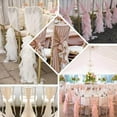 thumbnail image 5 of Efavormart Beige Chiffon Curly Chair Sash For Home Wedding Birthday Party Dance Banquet Event Decoration, 5 of 11