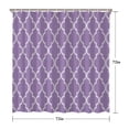 thumbnail image 5 of Purple Geometric Quatrefoil Pattern Shower Curtain 72"x72" ,Bathroom Decorative Shower Curtains Set with 12 Hooks,Modern Waterproof Washable Shower Curtain, 5 of 6