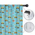 thumbnail image 4 of Blackout Kids Curtains,Excavator and Hard Hat Blue Pattern Children's Insulated Curtains Set Of 2,Bedroom Essentials,Toddler Room Decor 42"x54", 4 of 5