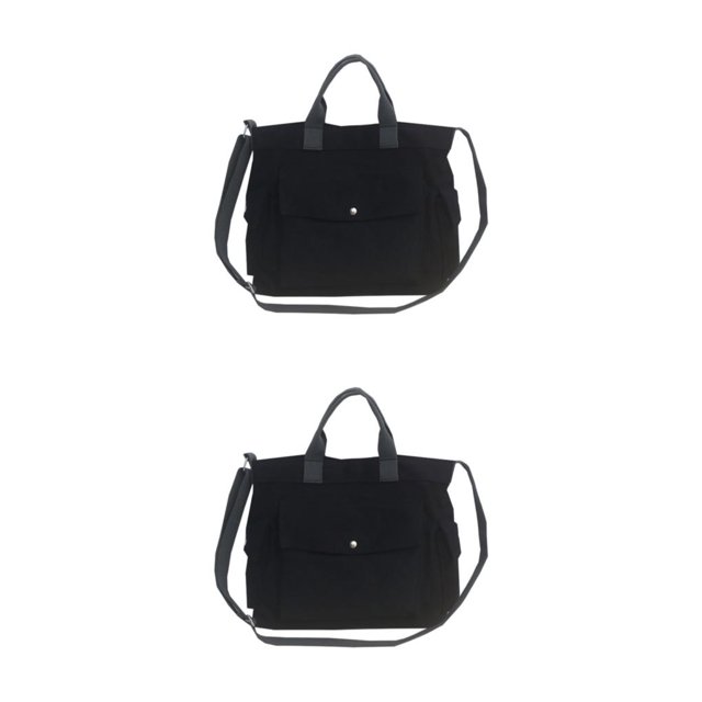VONKY Sturdy And Durable Shoulder Bags--Versatility For On--go Lifestyle Wide black 2Set