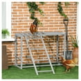 thumbnail image 2 of PawHut Chicken Activity Play with Swing Set for 3-4 Birds, Wooden Chicken Coop Accessory with Multiple Chicken Perches & Hen Ladder Gray, 2 of 7