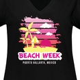 thumbnail image 4 of Inktastic Beach Week Puerto Vallarta Mexico with Palm Trees Women's Plus Size V-Neck T-Shirt, 4 of 5